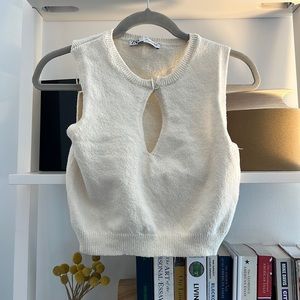 ZARA KEYHOLE KNIT TANK